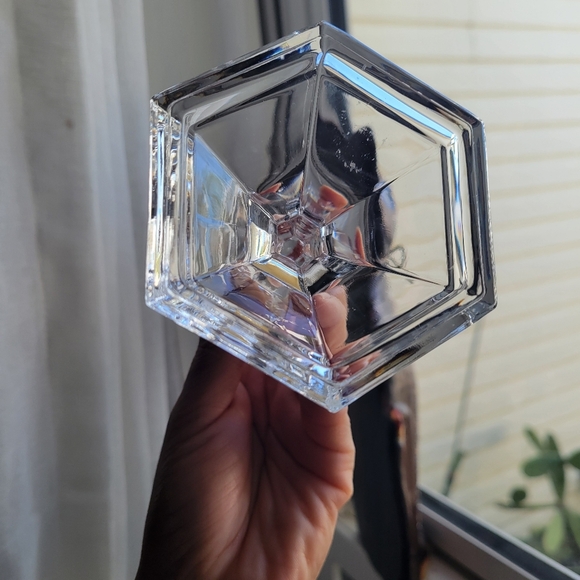 24% Full Lead Crystal Candlesticks Set of 2 USA Made Candle Holders Vintage 4" H - Picture 7 of 9